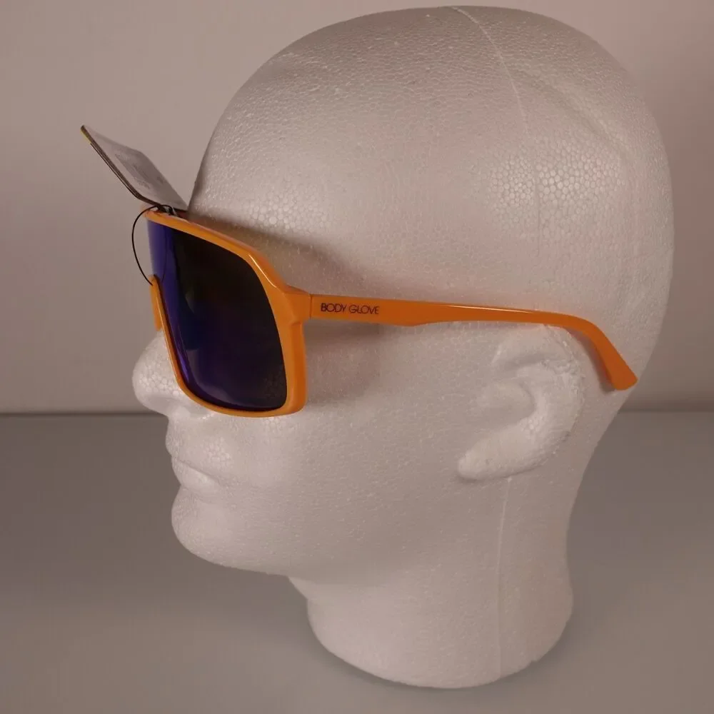 Body Glove Sunglasses Unisex Yellow Shield Polarized Coated Mirror Lens BG05